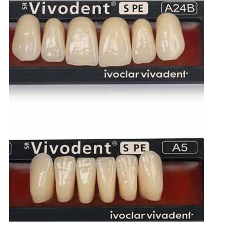 Ivoclar SR Vivodent PE Shade 120/1A For Anterior teeth (set of 6)